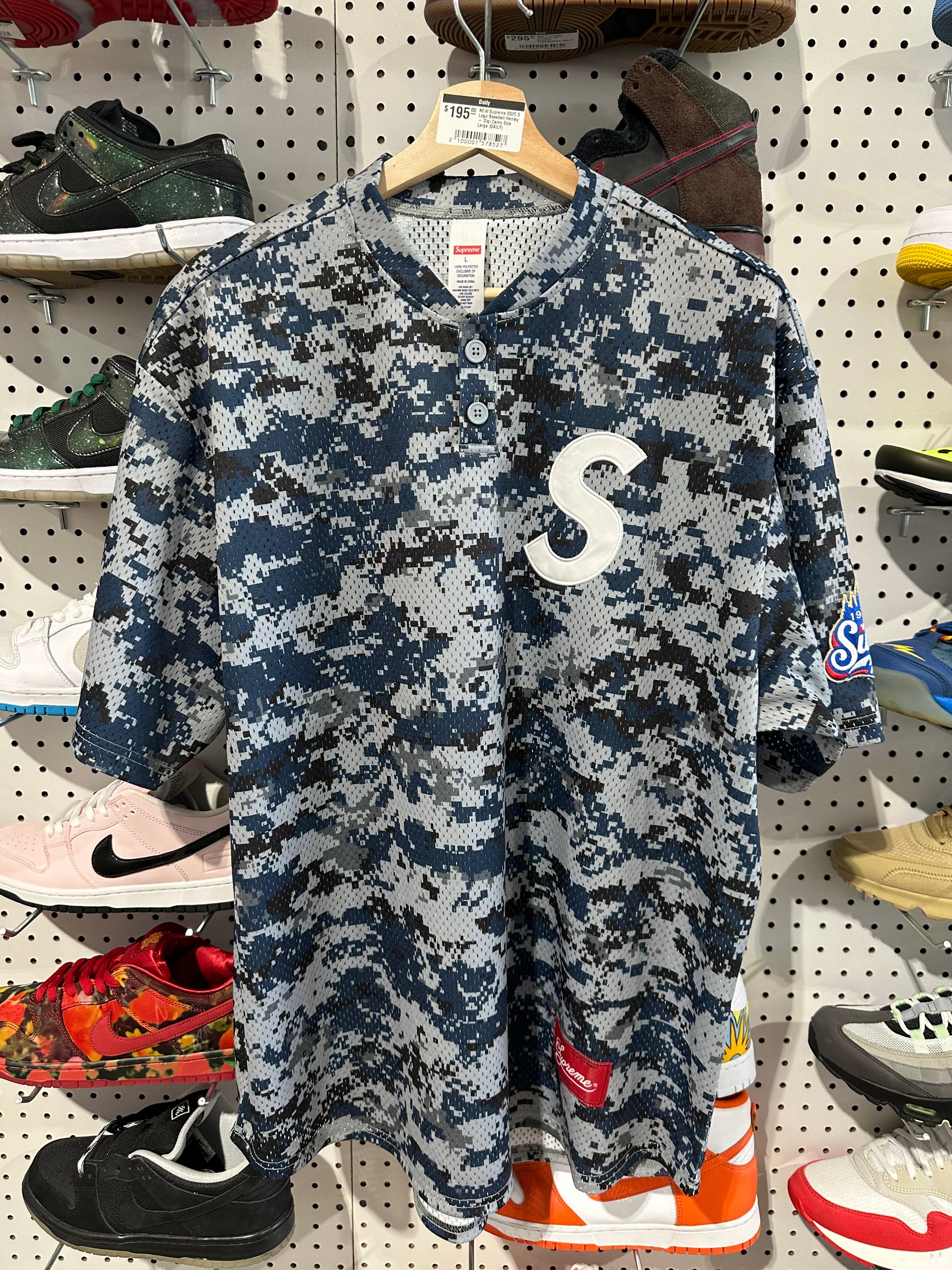 NEW Supreme SS25 S Logo Baseball Henleys