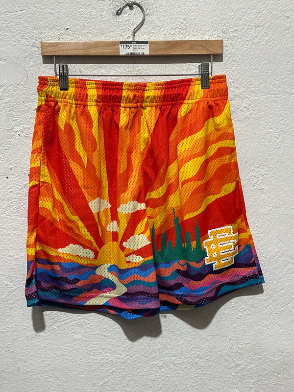 NEW Eric Emanuel NY Sunset Shorts - Yellow Size Large