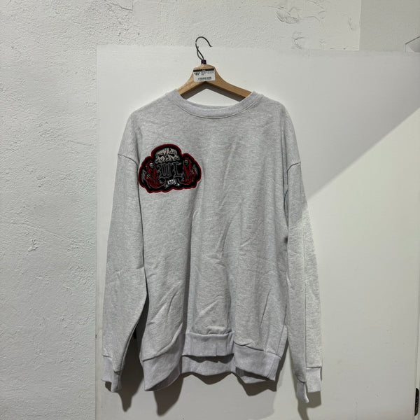 NEW Warren Lotus Chenile Crewneck - Grey Size XXL