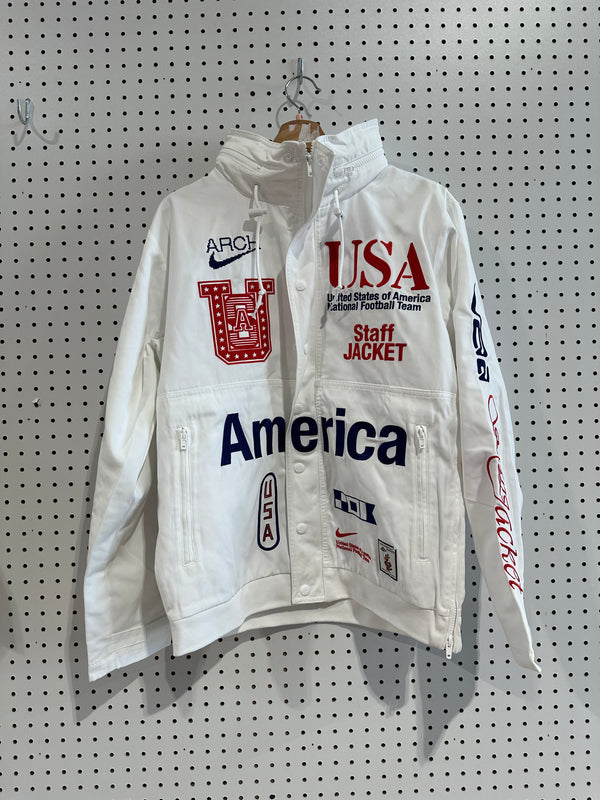 NEW Nike x USMNT x V.A.A. Woven Staff Jacket - White Size Small