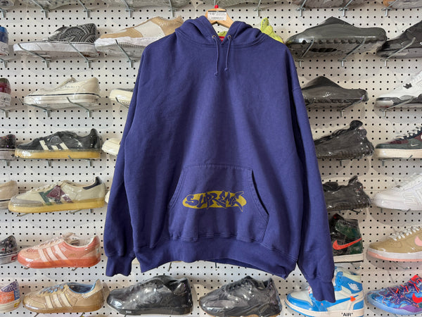 USED Supreme New World Order hoodie - Navy Size Large