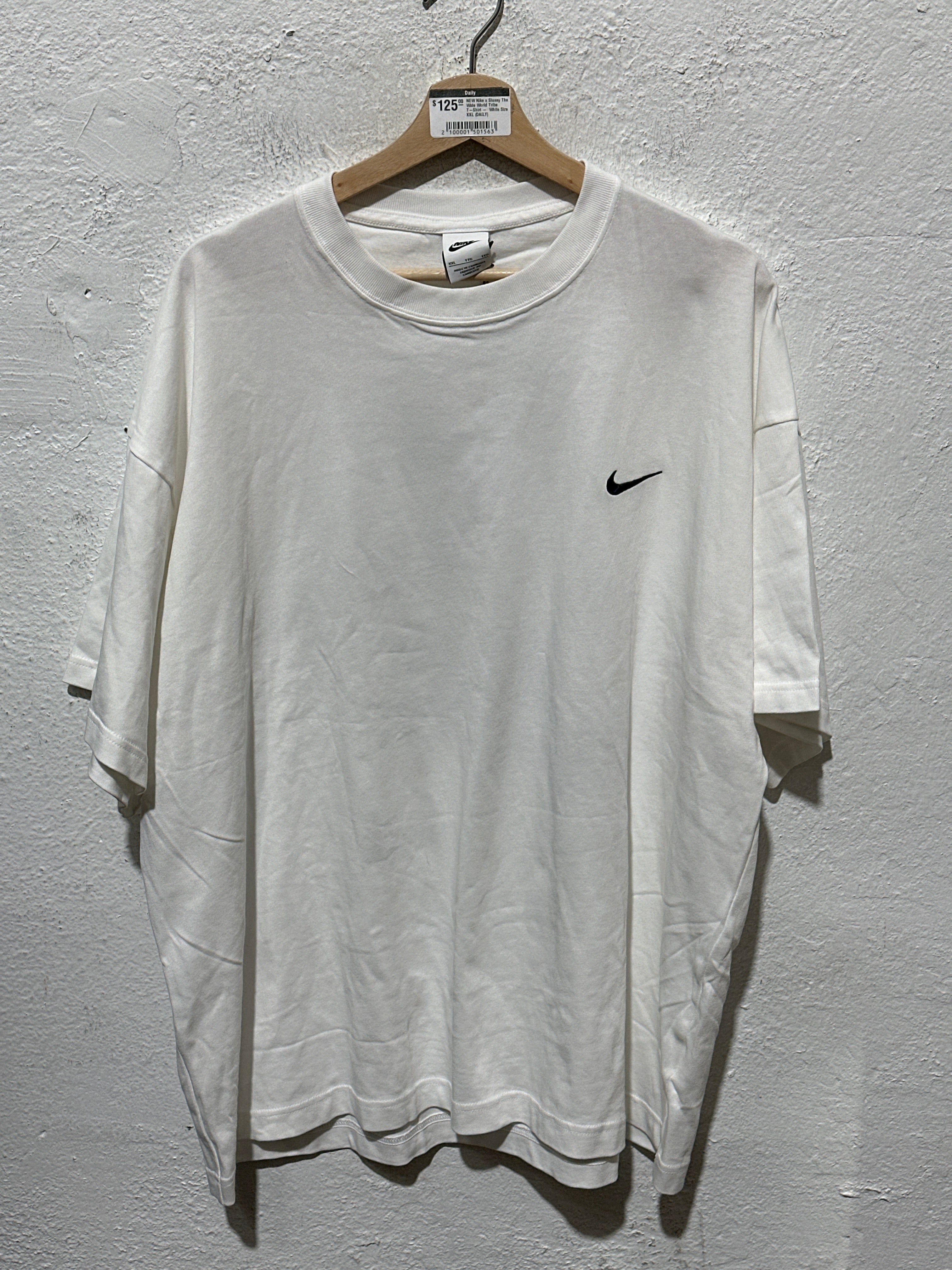 NEW Nike x Stussy The Wide World Tribe T-Shirt - White Size XXL