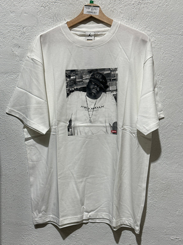 NEW Supreme x Jordan x Biggie Tee - White