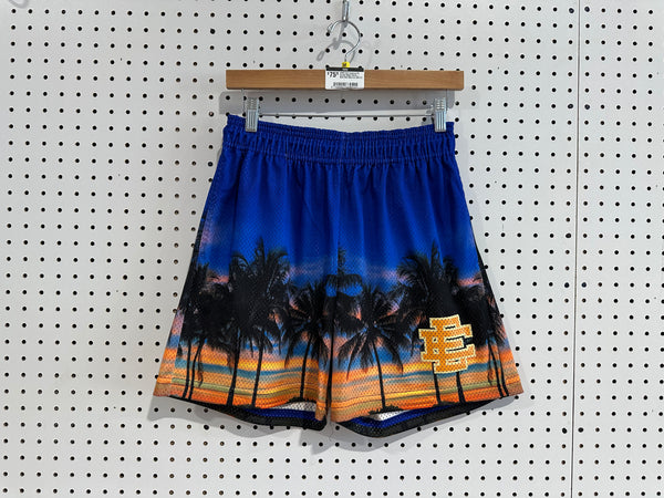 USED Eric Emanuel EE Sunset Mesh Shorts - Blue Size Medium