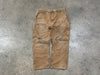 USED Distressed Carhartt Double Knee Carpenter Pants - Golden Khaki Size 38x30