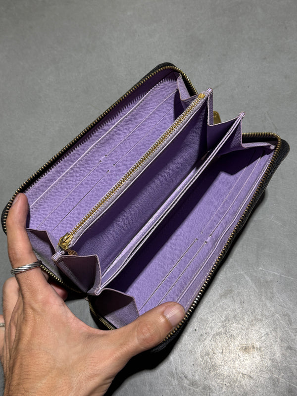 PRELOVED 2000s Louis Vuitton x Murakami Zippy Wallet - Black/Purple