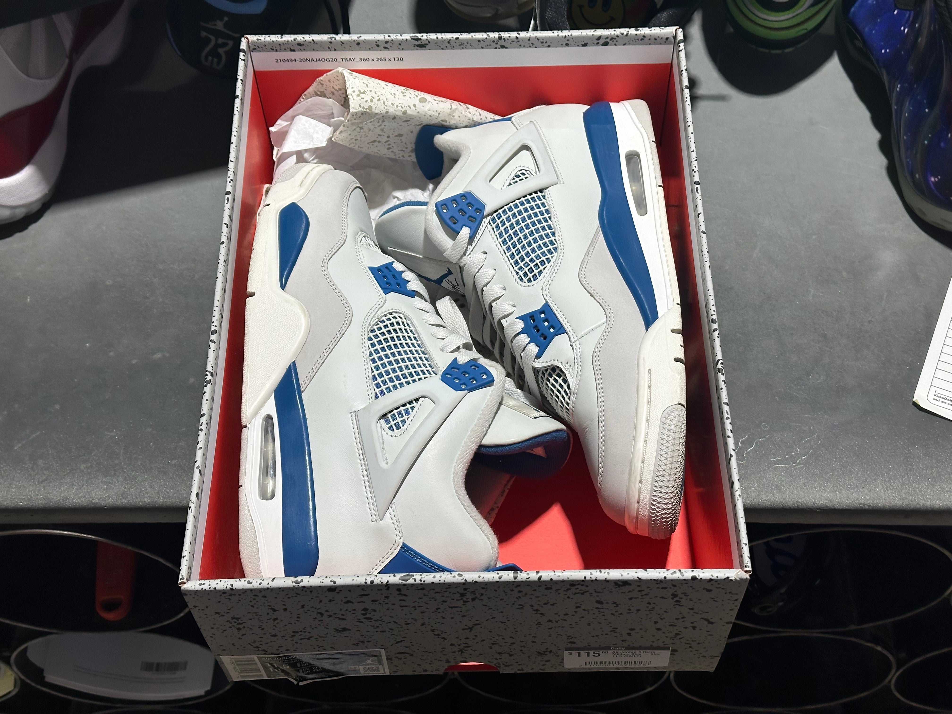 Air Jordan 4 Retro - Military Blue - Size 11.5