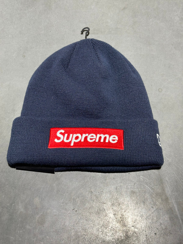 NEW Supreme x New Era Bogo Beanie - Navy