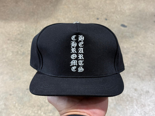 Chrome Hearts Vertical Logo Baseball Hat - Black