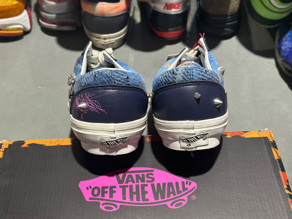 Vand Old Skool 36 - Harris Tweed/Blue Size 9.5n