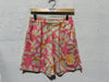 NEW Eric Emanuel Pink Daisies Shorts - Yellow Size Large