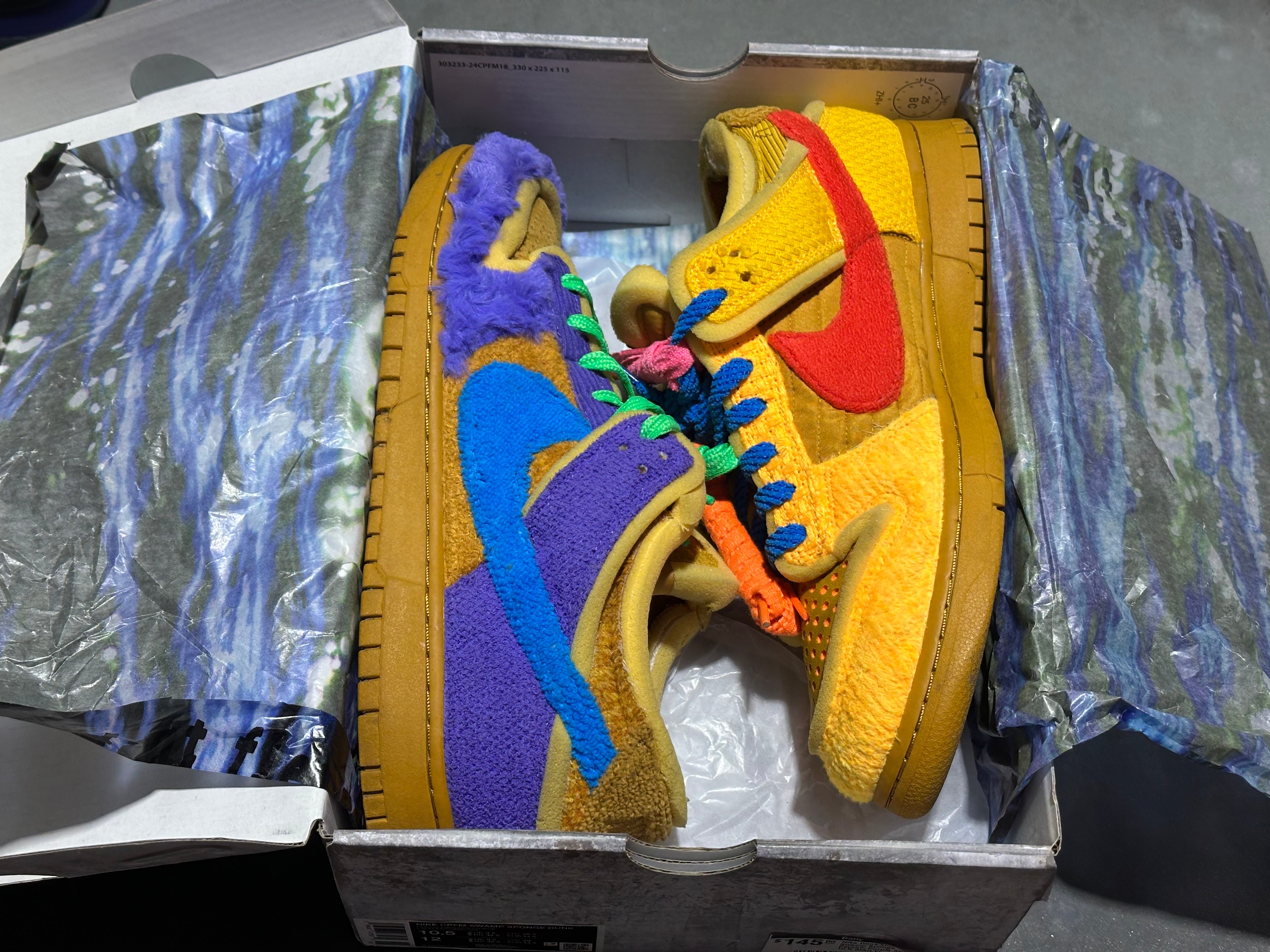 Nike Dunk Low CPFM Swamp Sponge - Psychic Purple Size 10.5