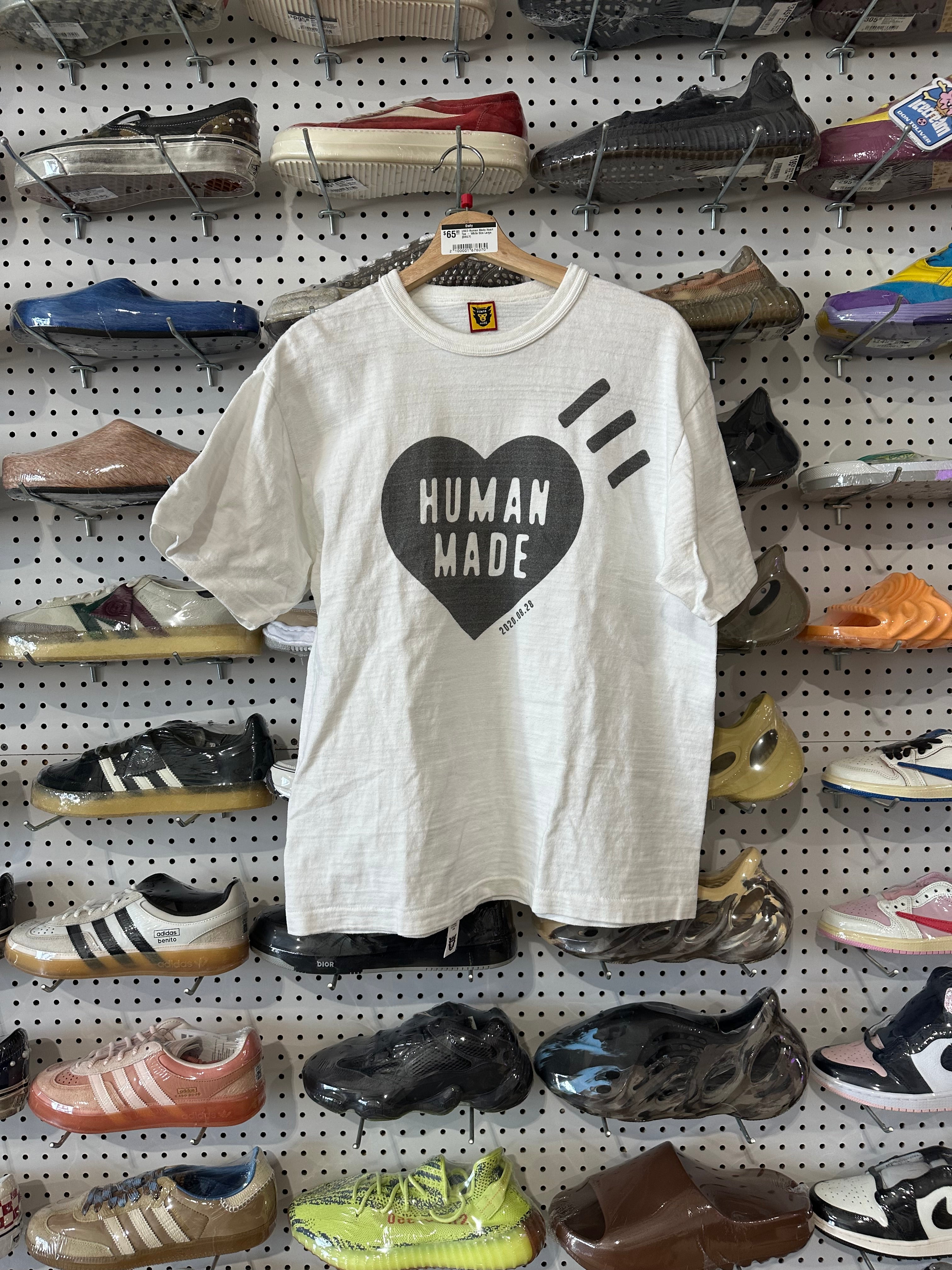 USED Human Made Heart Tee - White Size Large