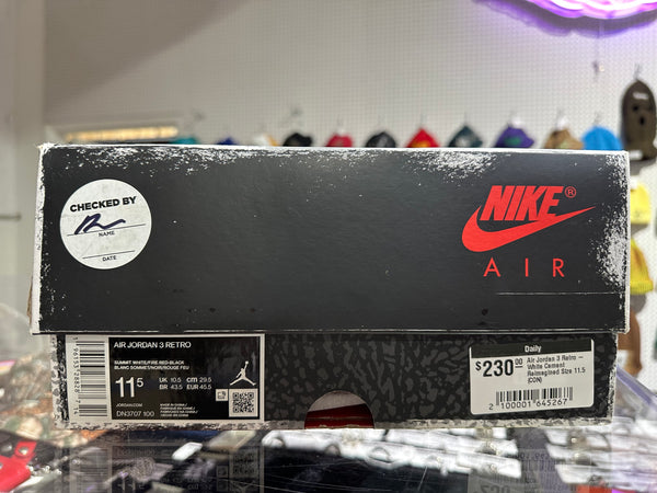 Air Jordan 3 Retro - White Cement Reimagined Size 11.5