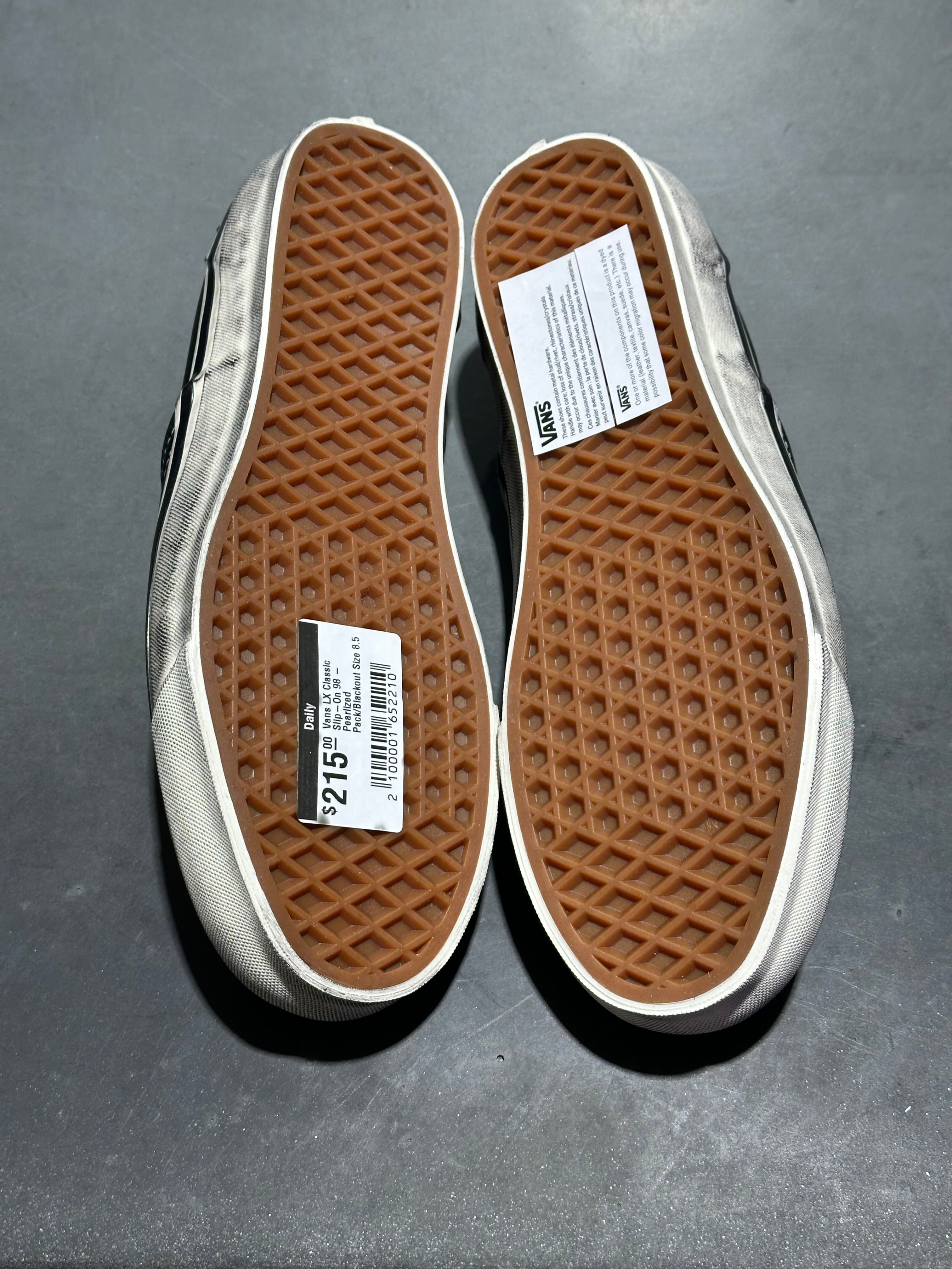 Vans LX Classic Slip-On 98 - Pearlized Pack/Blackout Size 8.5