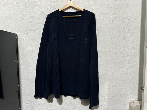 USED Off White Staff Crewneck - Navy Size XL