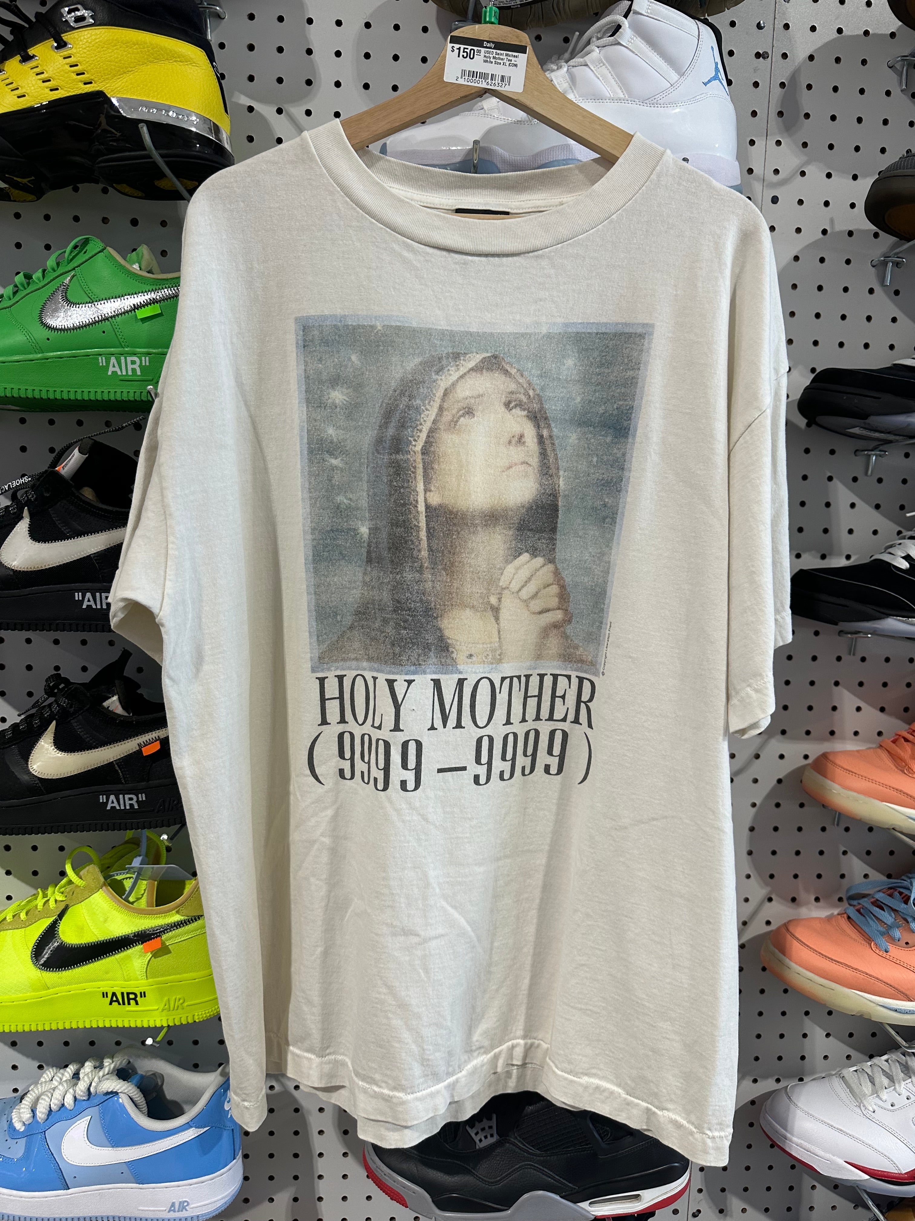 USED Saint Michael Holy Mother Tee - White Size XL