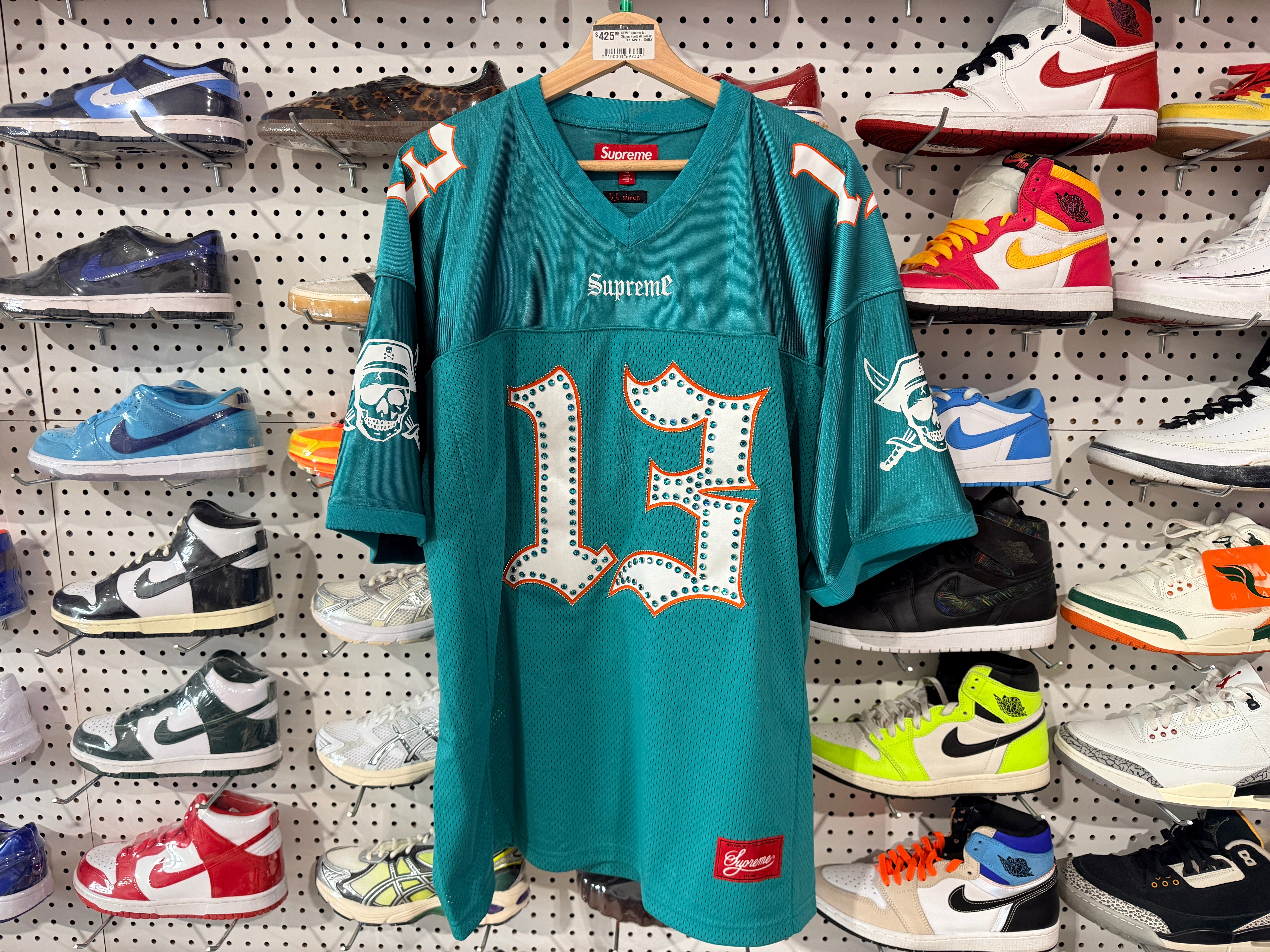NEW Supreme b.b. Simon Football Jersey - Teal Size XL