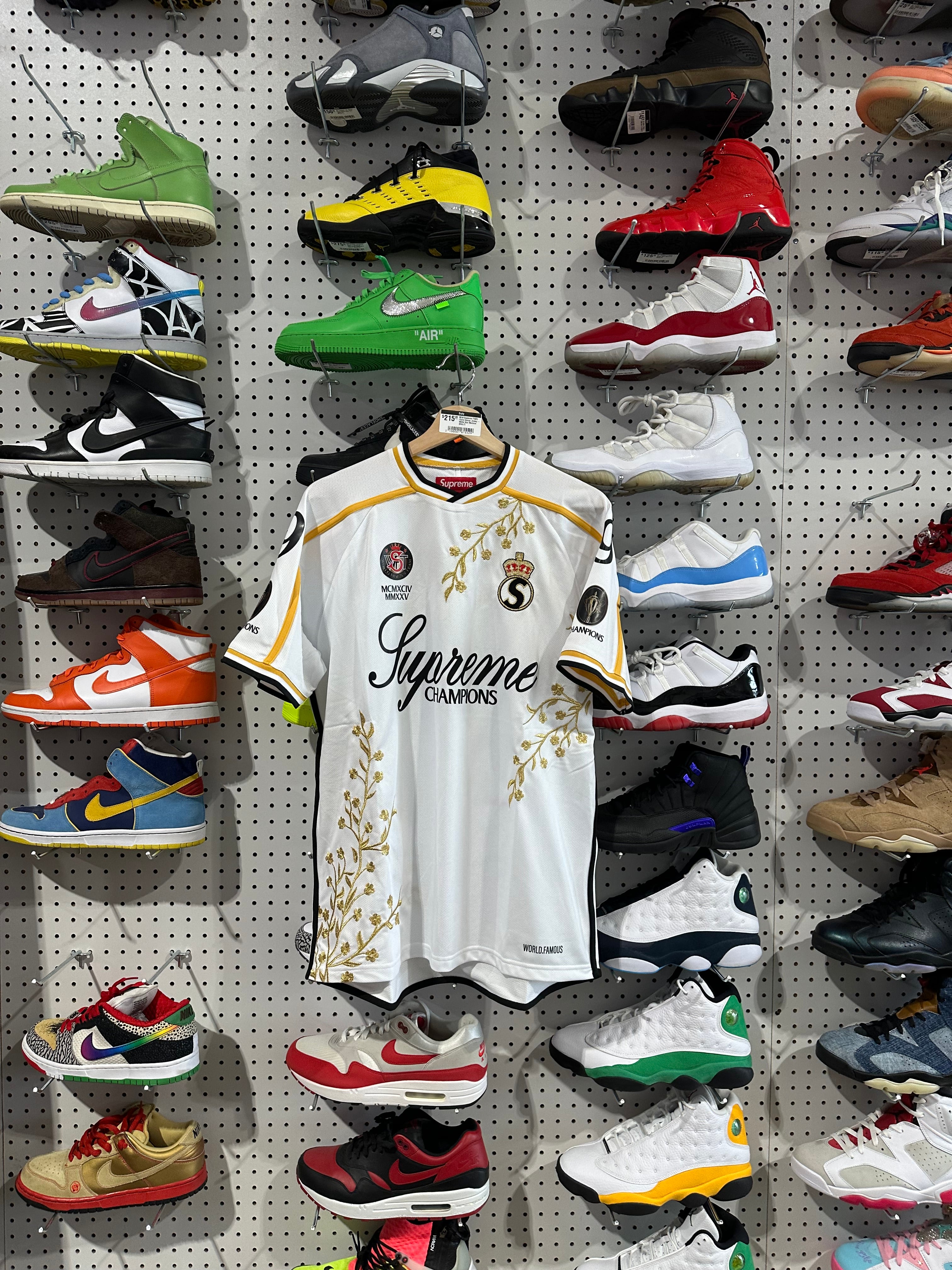 NEW Supreme FW25 Floral Soccer Jersey - White Size Medium