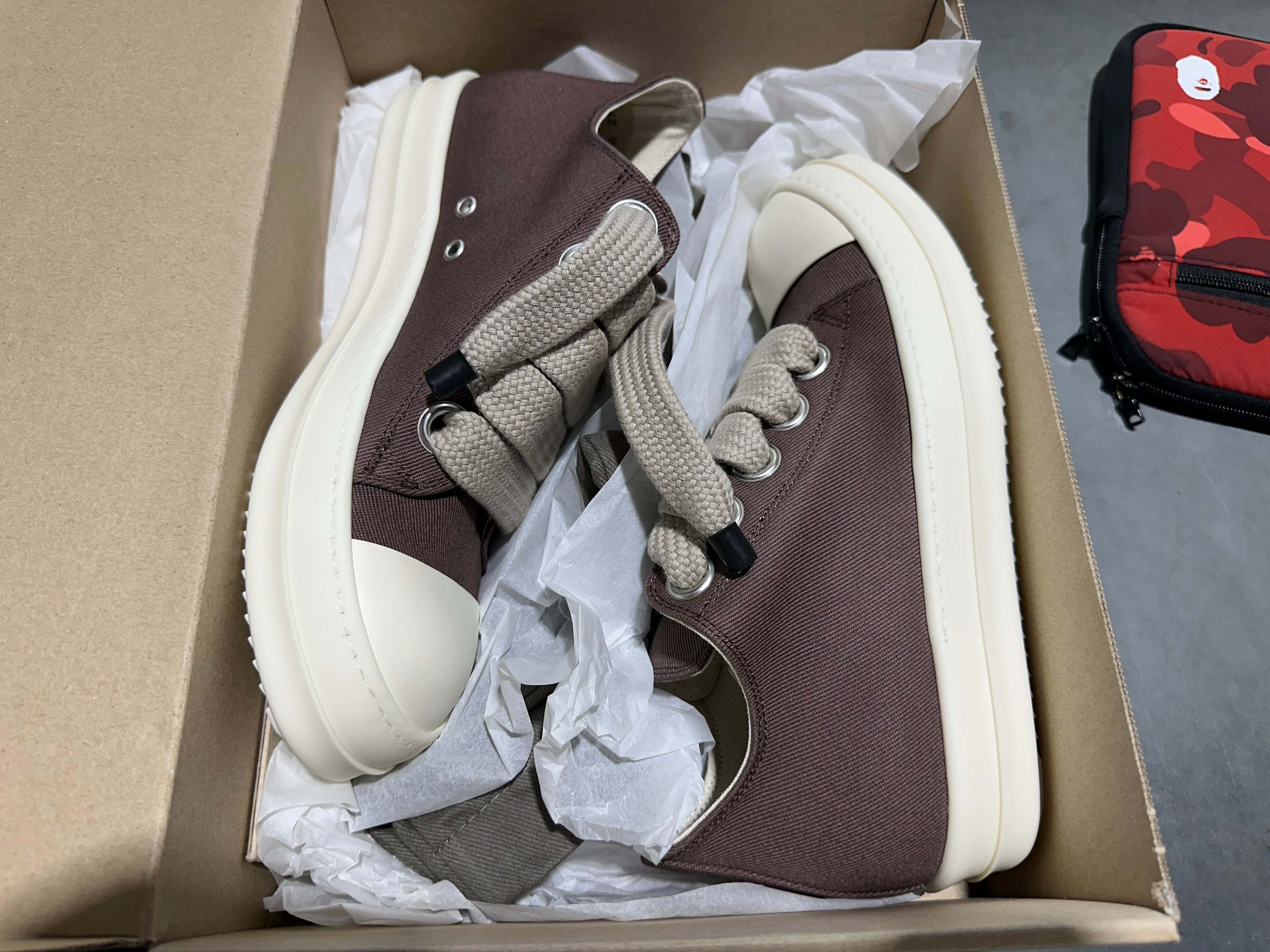 Rick Owens DRKSHDW Jumbo Lace Low Sneaker - Grape Size EU42/US 9