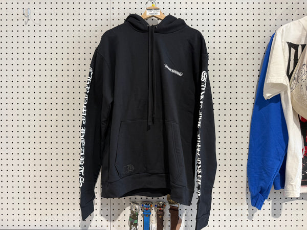 NEW Chrome Hearts Scroll Pullover Hoodie - Black Size Medium