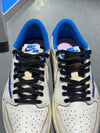 Air Jordan 1 Retro Low OG SP Fragment x Travis Scott - Sail Military Blue Size 10