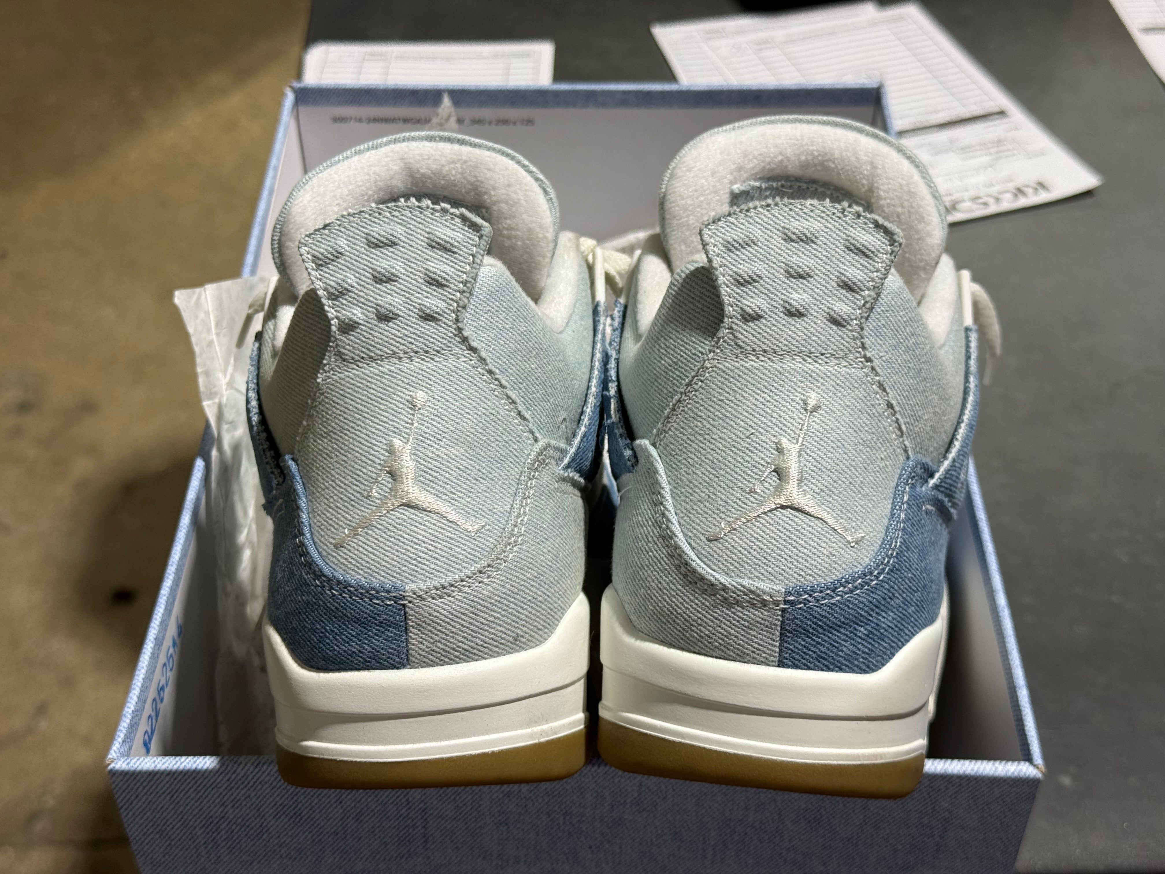 WMNS Air Jordan 4 Retro TEX - Denim Worn Blue Size 12W/10.5M
