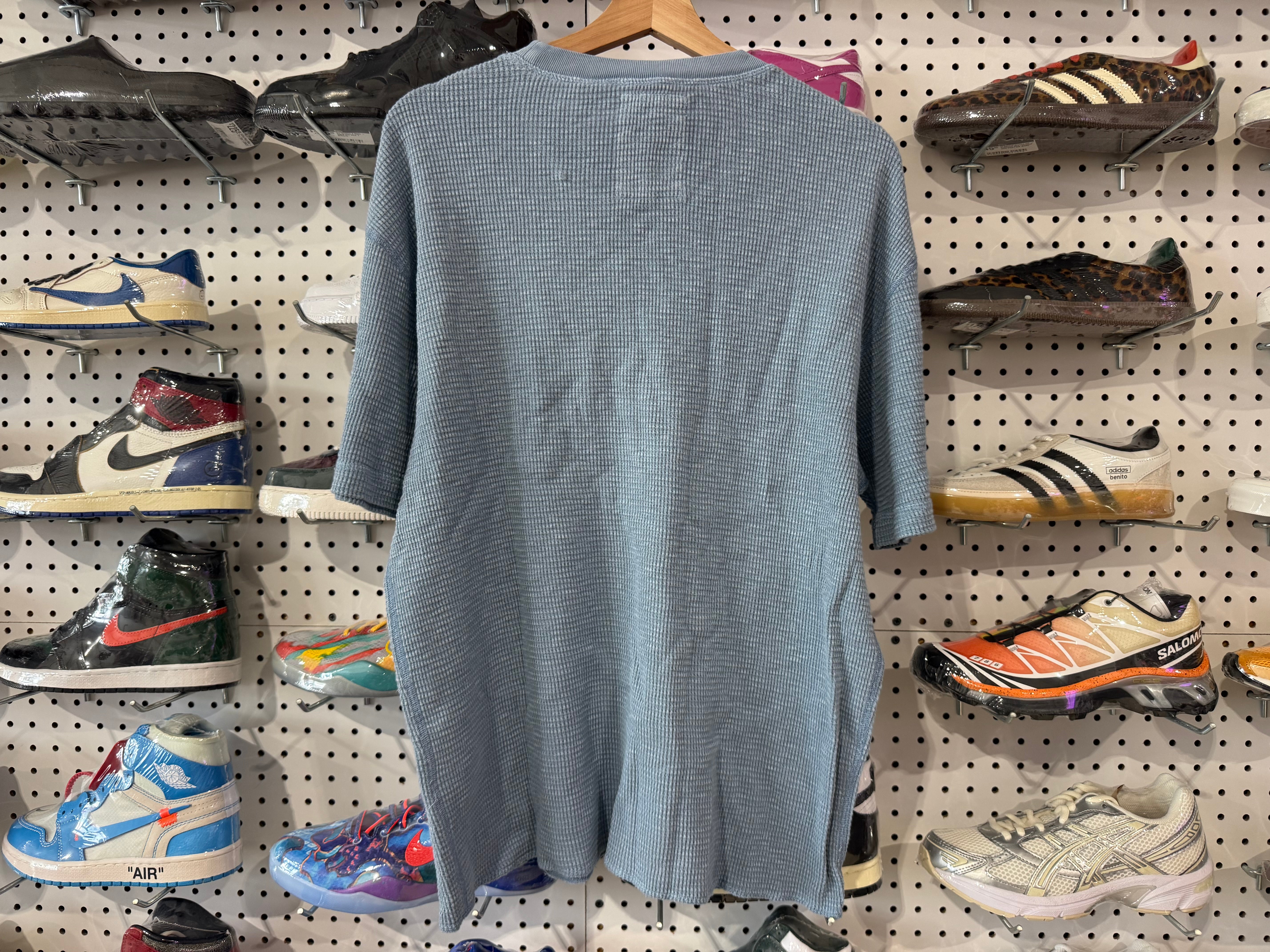 NEW Stussy Dyed Thermal Shirt - Blue Size Large