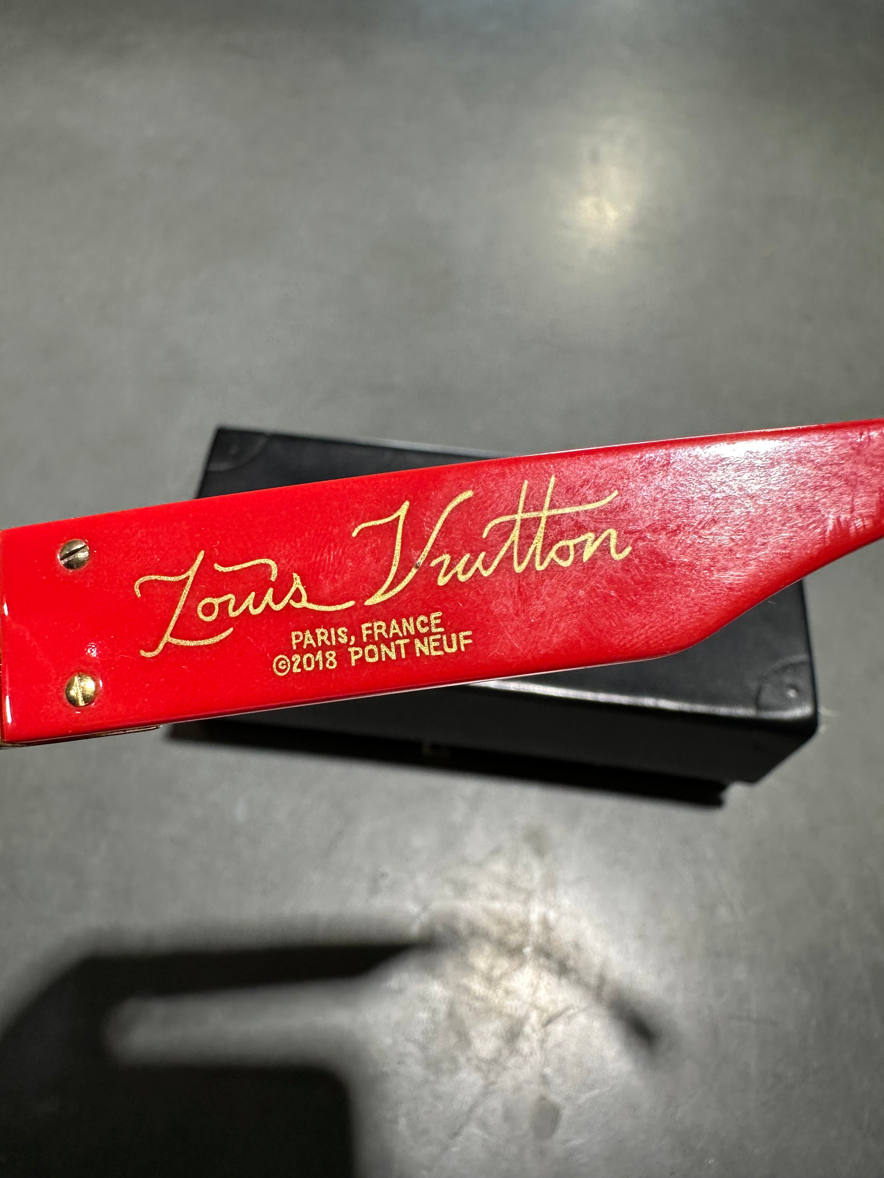 USED Louis Vuitton 1.1 Millionaires Sunglasses - Red