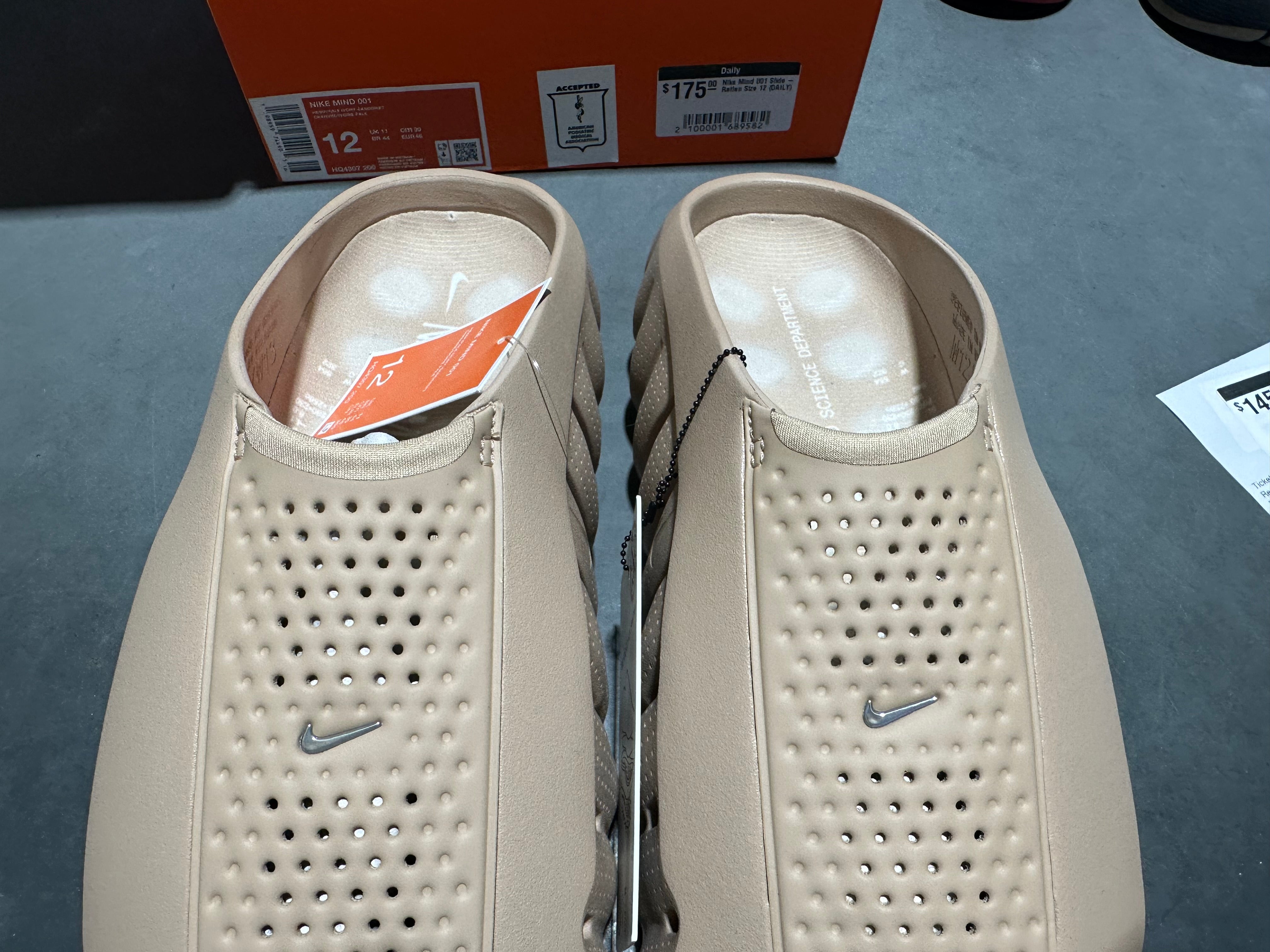 Nike Mind 001 Slide - Rattan Size 12