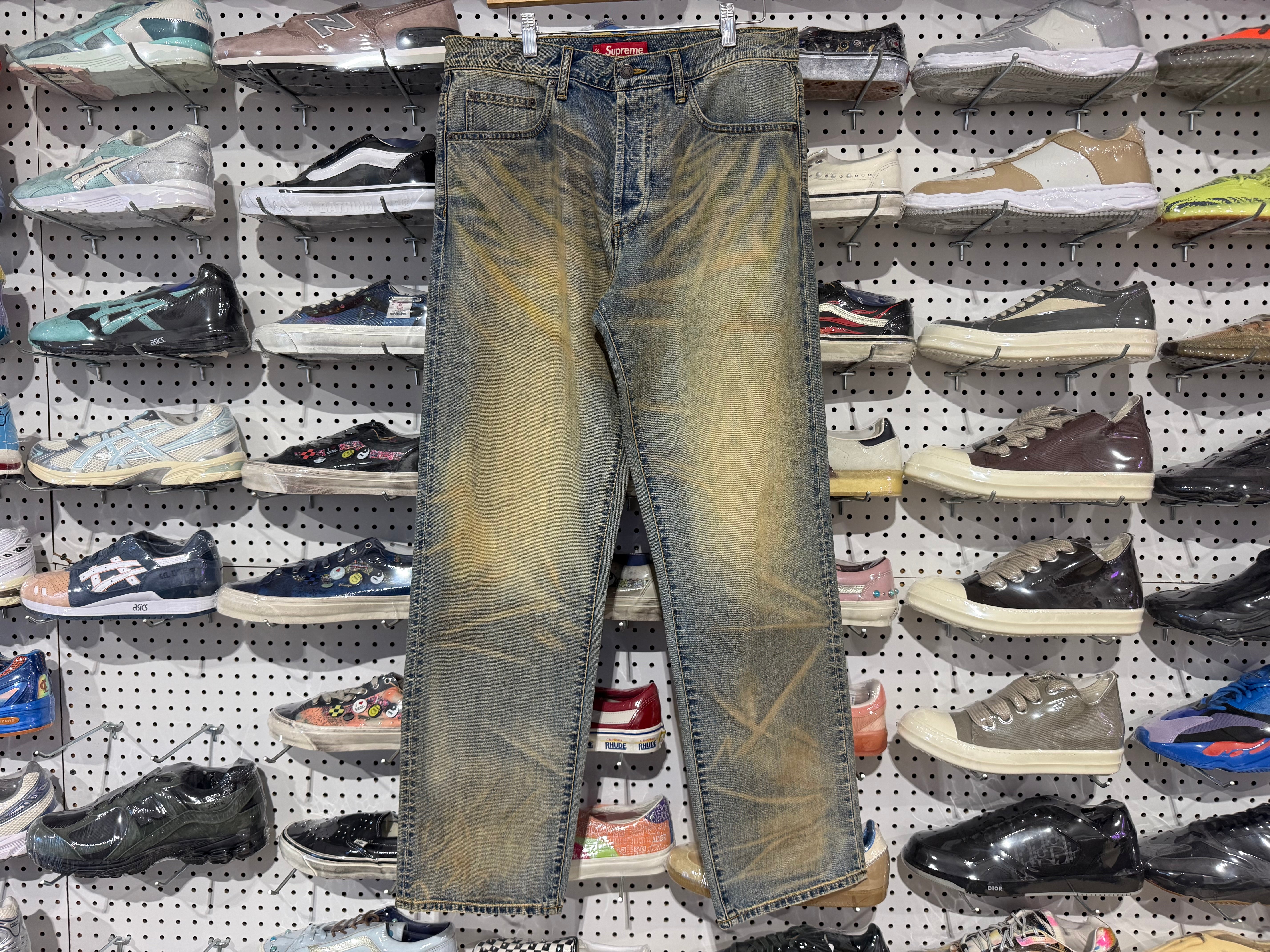NEW Supreme Regular Jean - Dirty Indigo Size 32