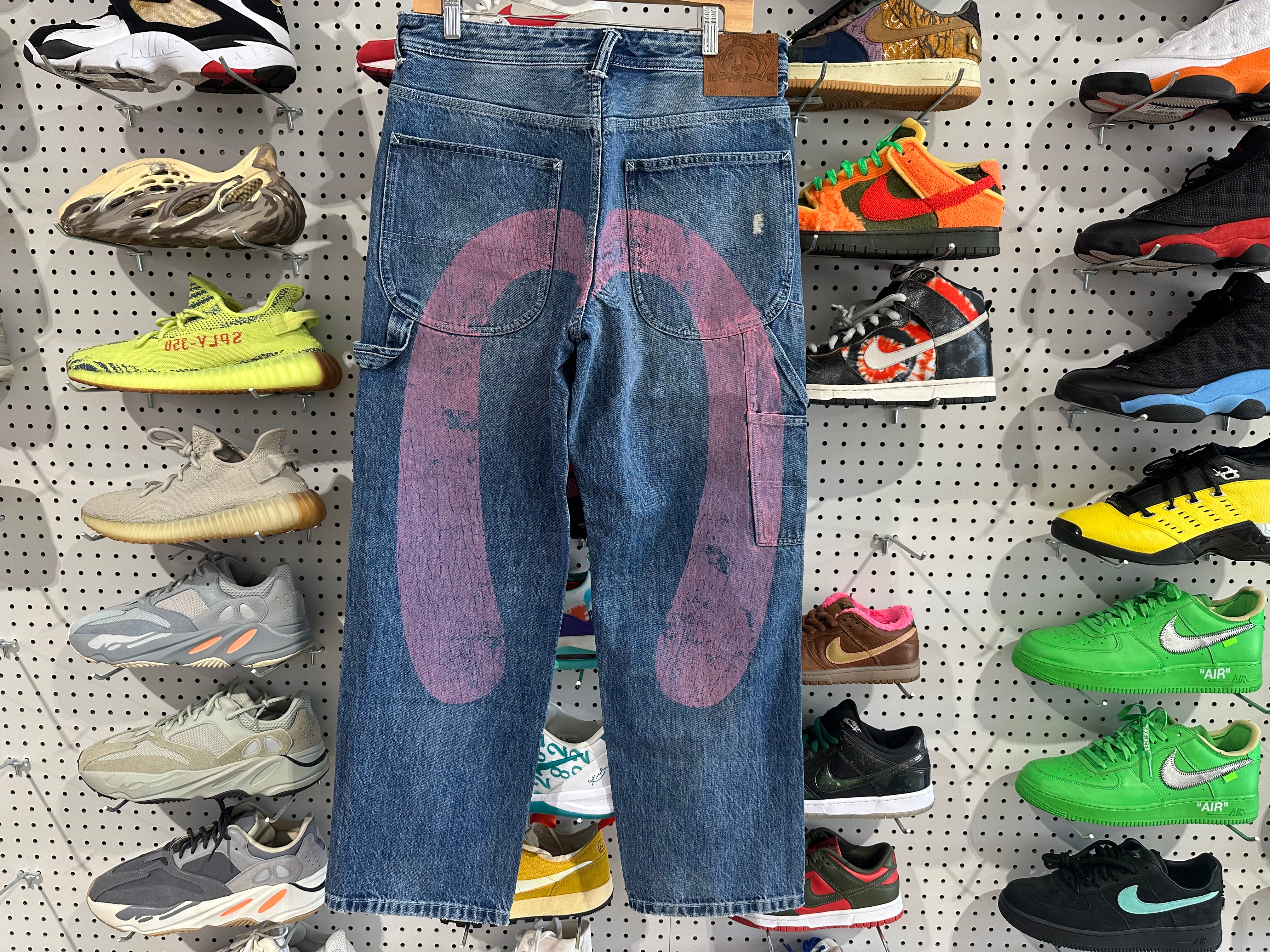 NEW Evisu Carpenter Denim Jeans - Indigo Size Medium