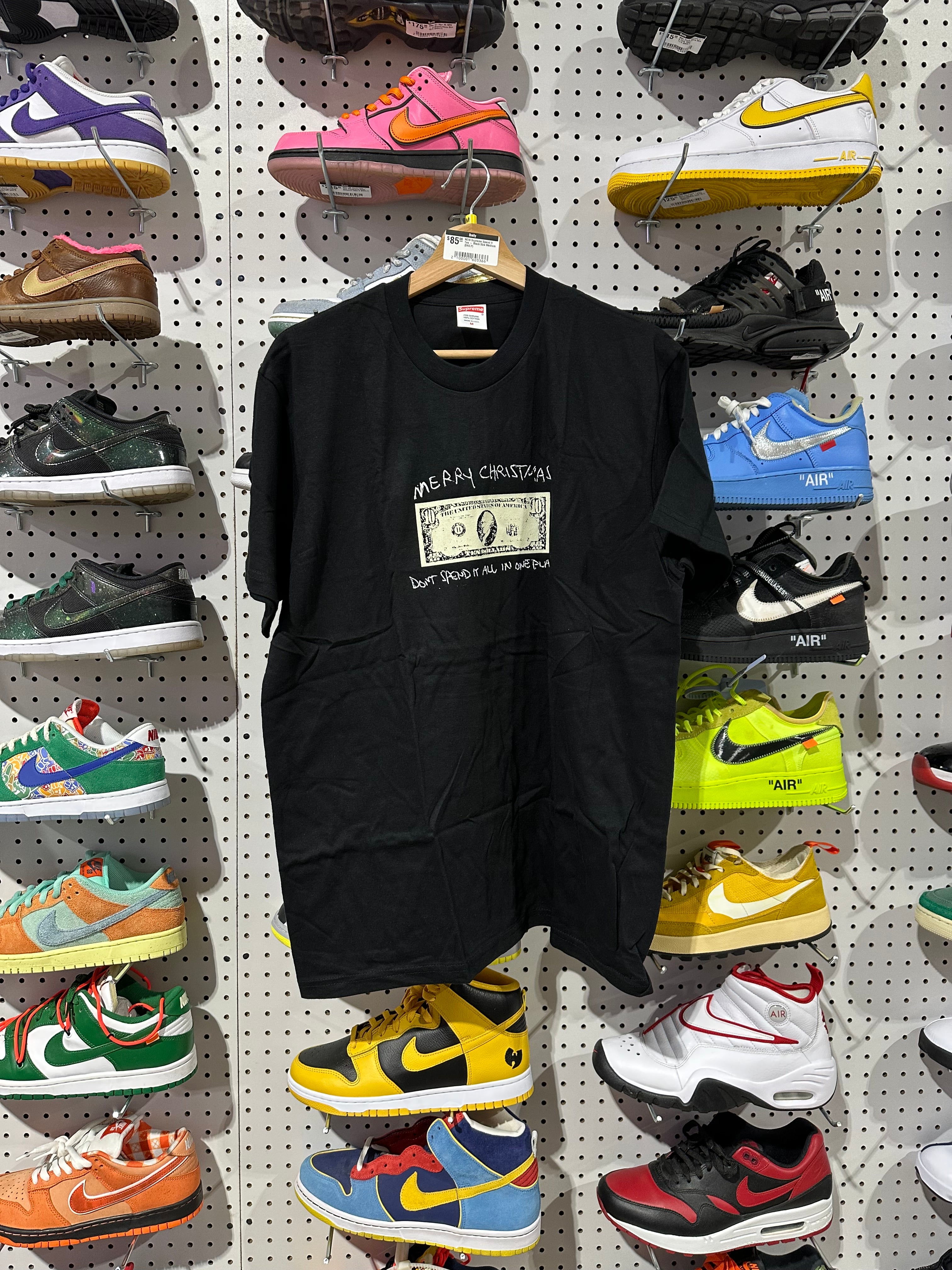 NEW Supreme Spend It Tee - Black Size Medium