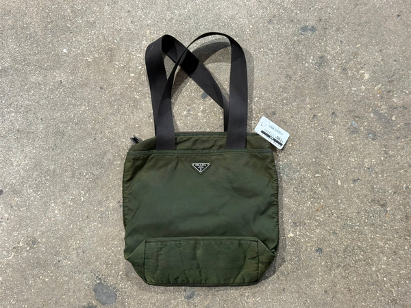 Vintage/Preloved Prada Nylon Tote - Olive