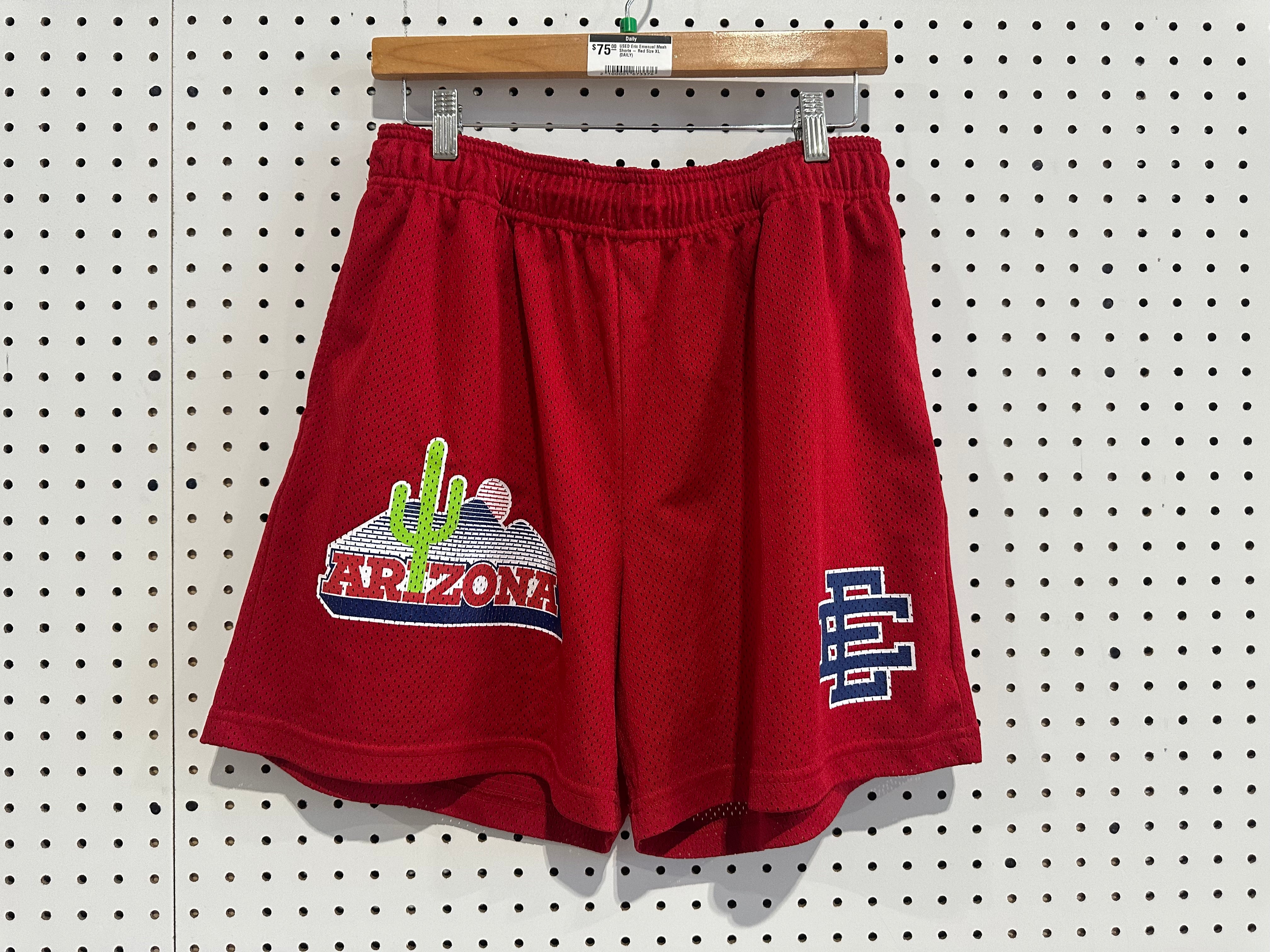 USED Eric Emanuel Mesh Shorts - Red Size XL