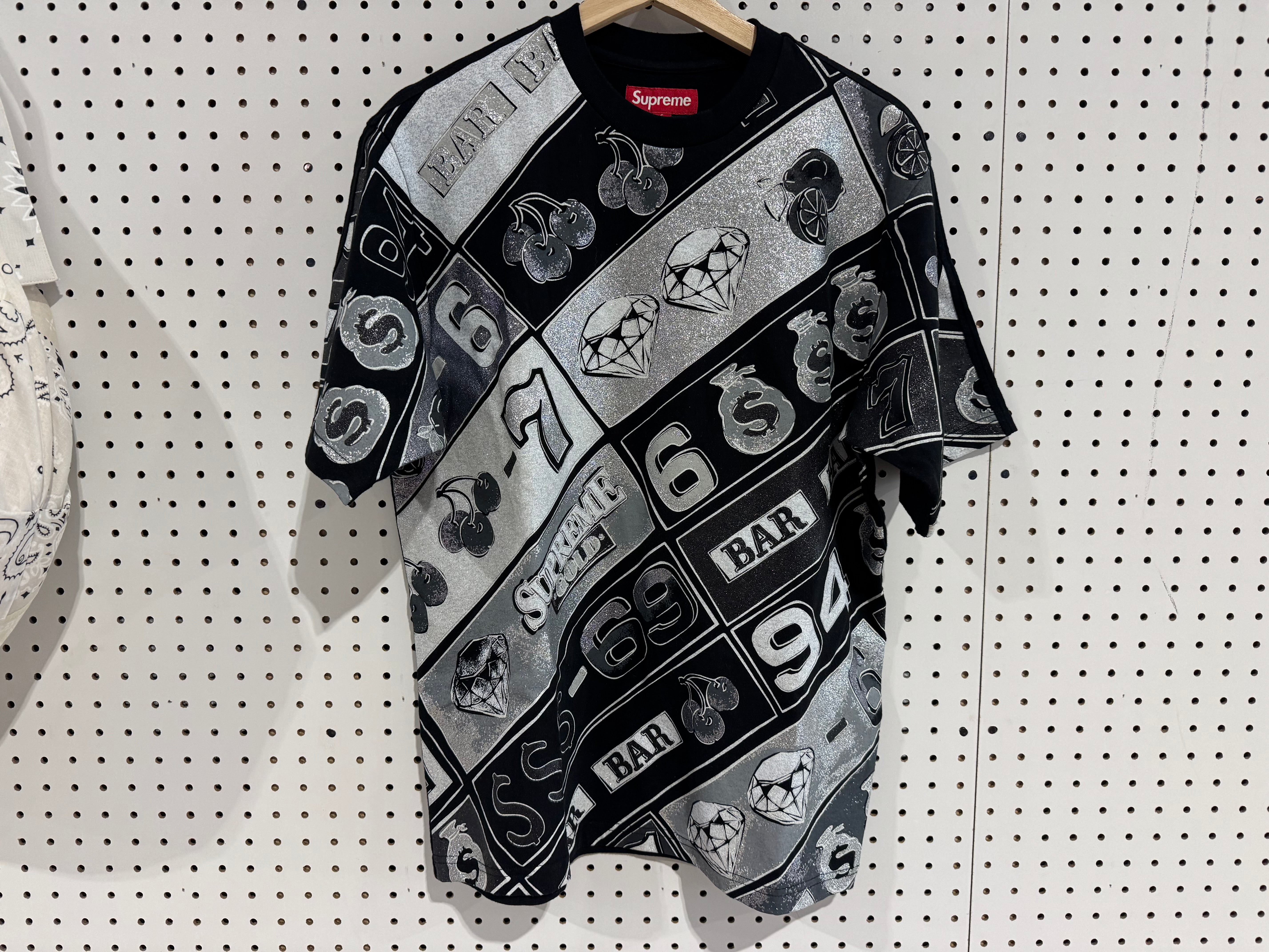 NEW Supreme Slot Machine S/S Top Tee - Black Size Small
