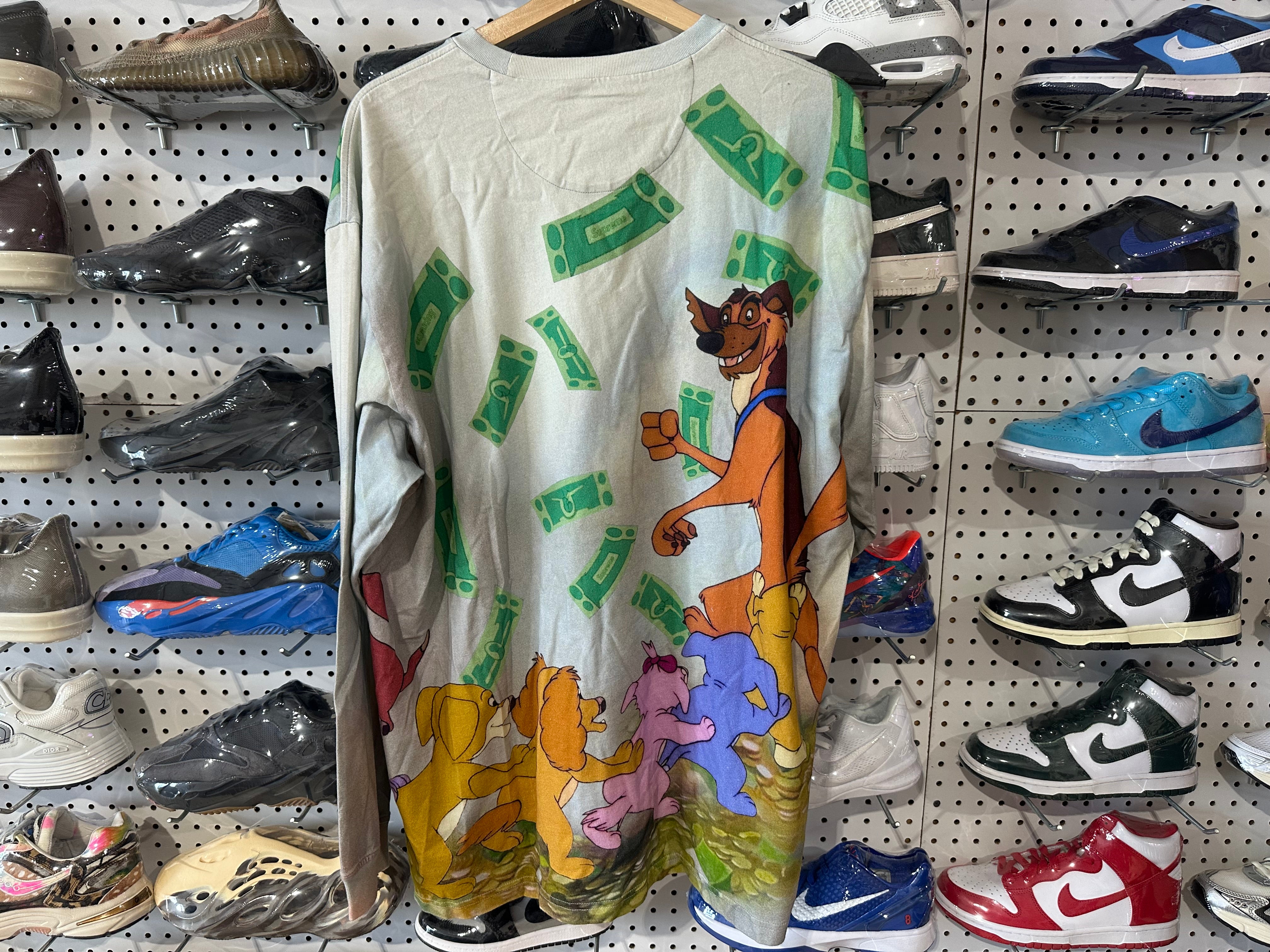 NEW Supreme All Dogs Go To Heaven LS Shirt - Blue Size XL