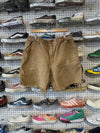 USED Distressed Carhartt Carpenter Shorts - Golden Khaki Size 38