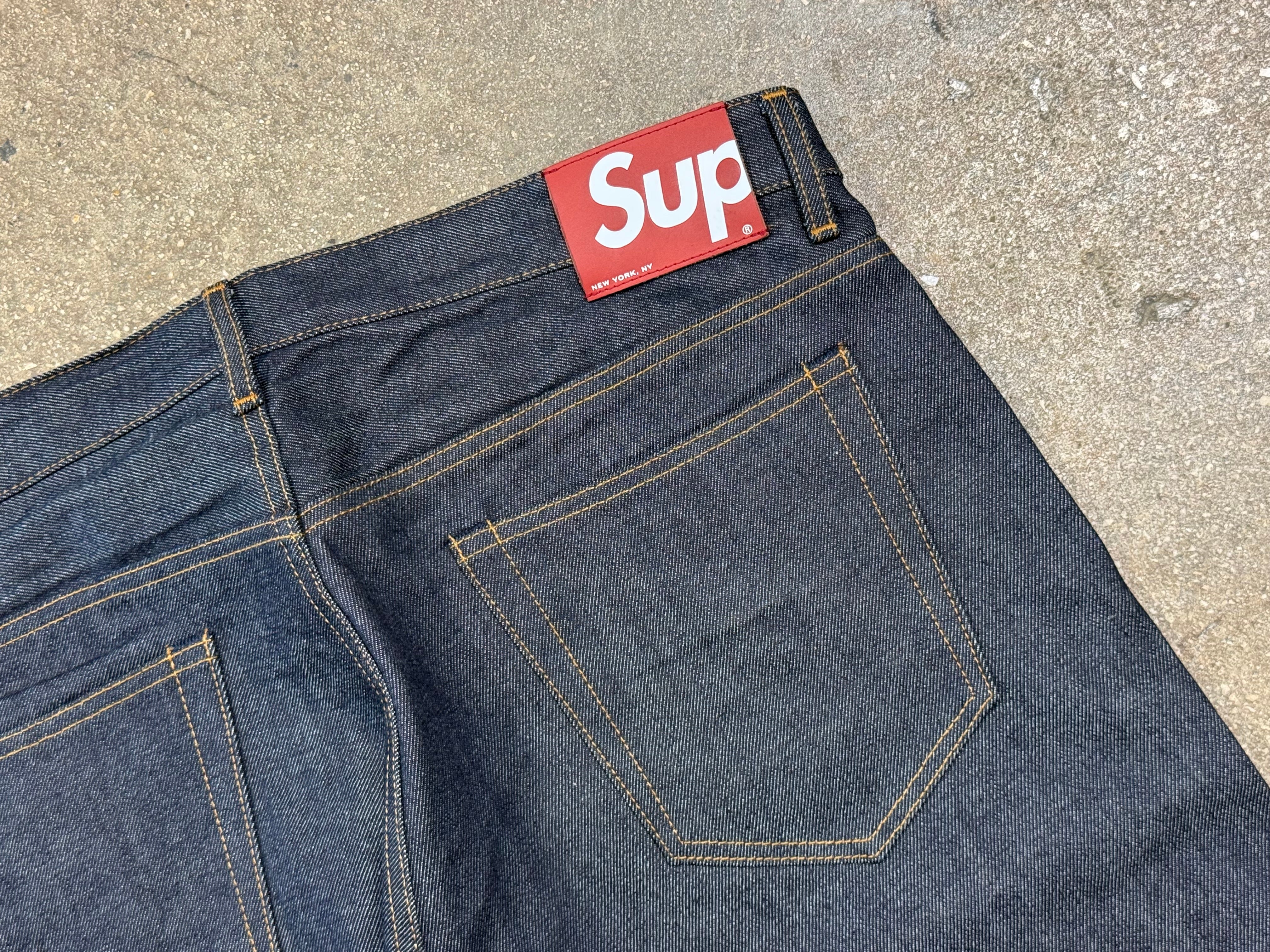 USED Supreme Selvedge Denim - Dark Indigo Size 36
