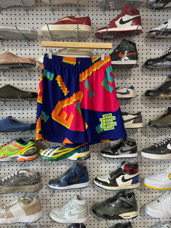 USED Eric Emanuel Fiest Mesh Shorts - Multicolor Size Large