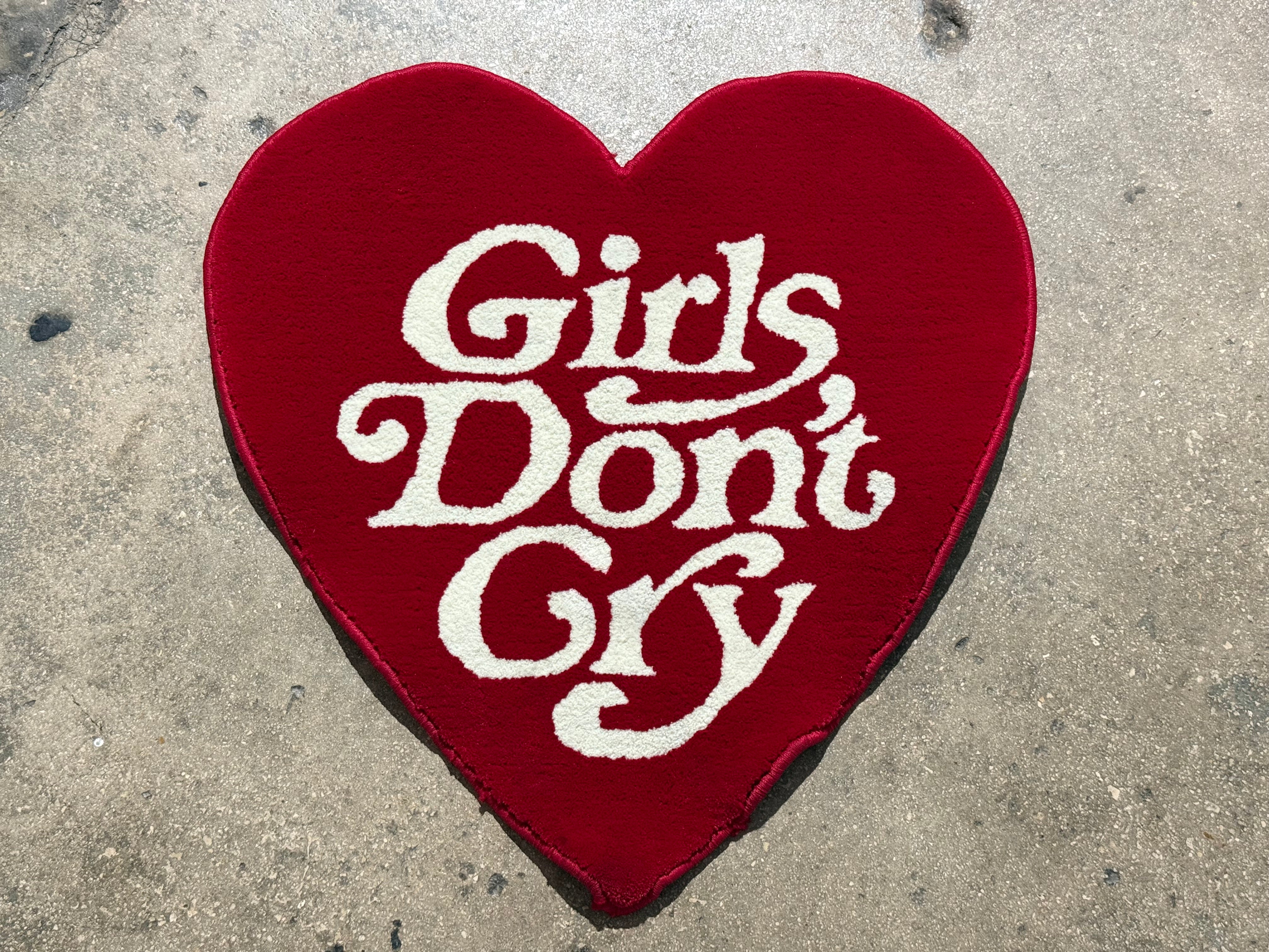 USED Girls Don't Cry Hear Rug