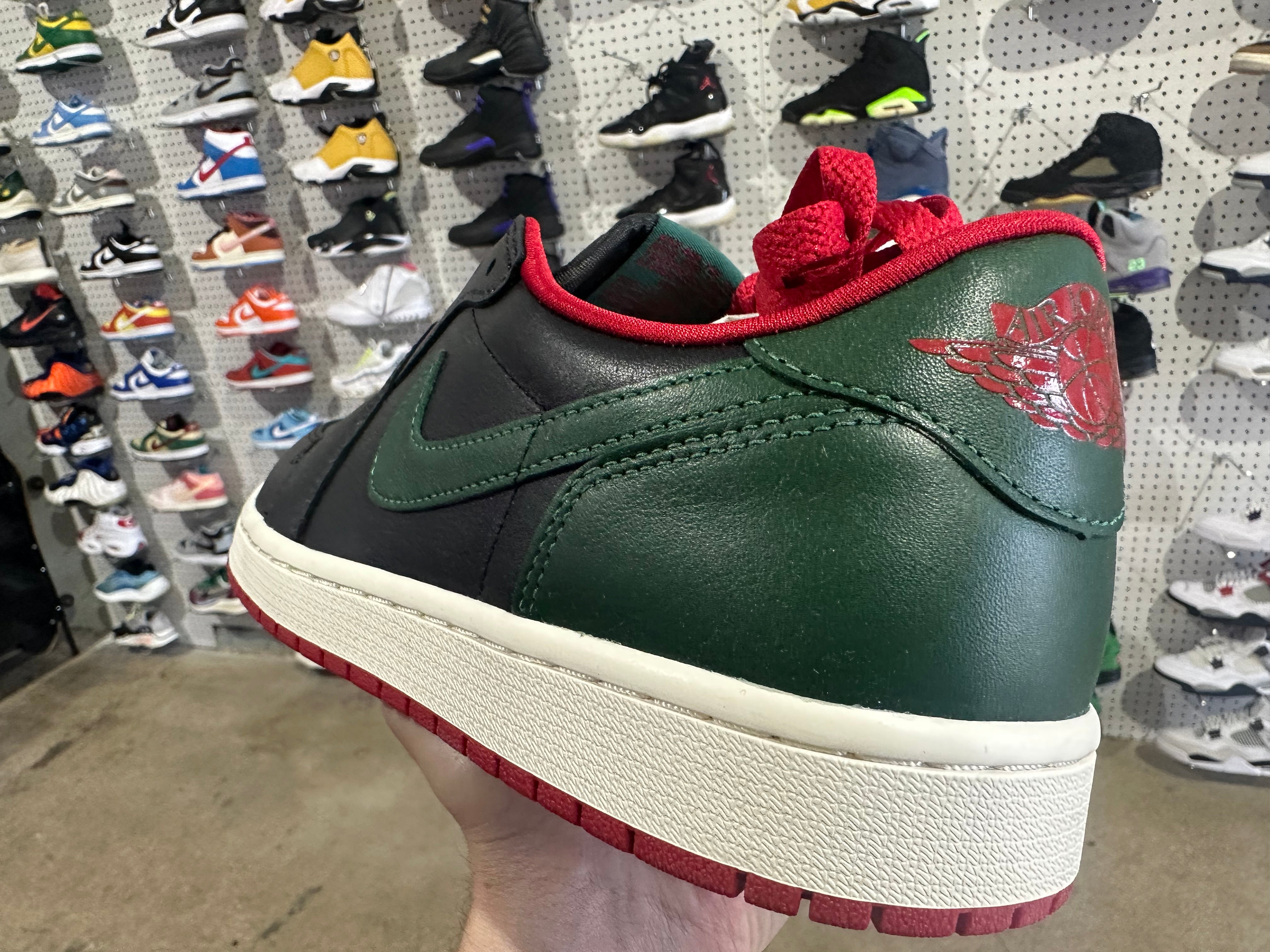 WMNS Air Jordan 1 Retro Low OG - Gorge Green Varsity Red Size 12W/10.5M