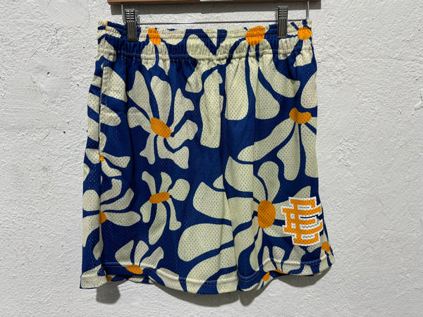 NEW Eric Emanuel Daisies Shorts - Blue Size Large