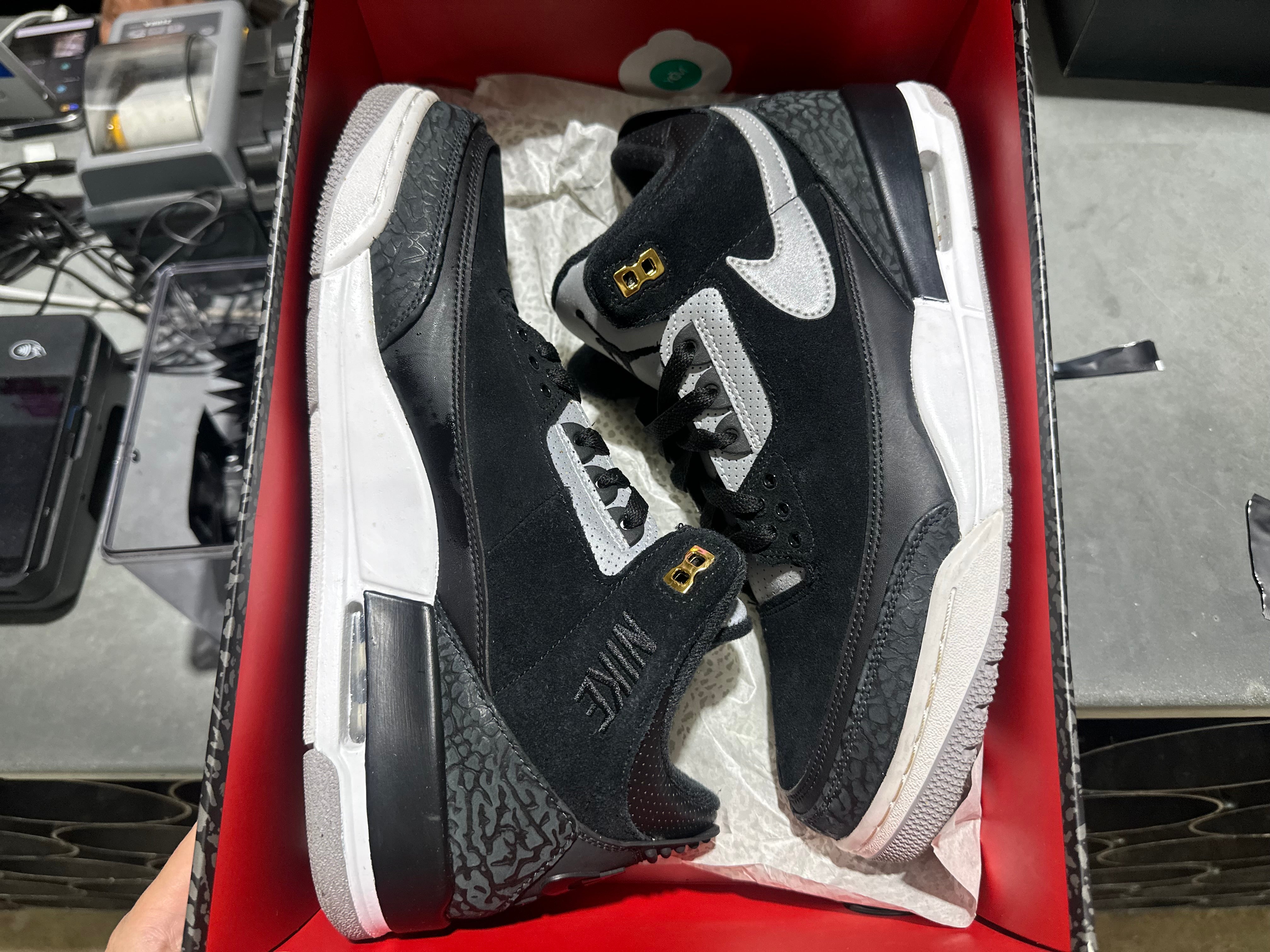 Air Jordan 3 Retro Tinker - Black Cement Gold Size 11
