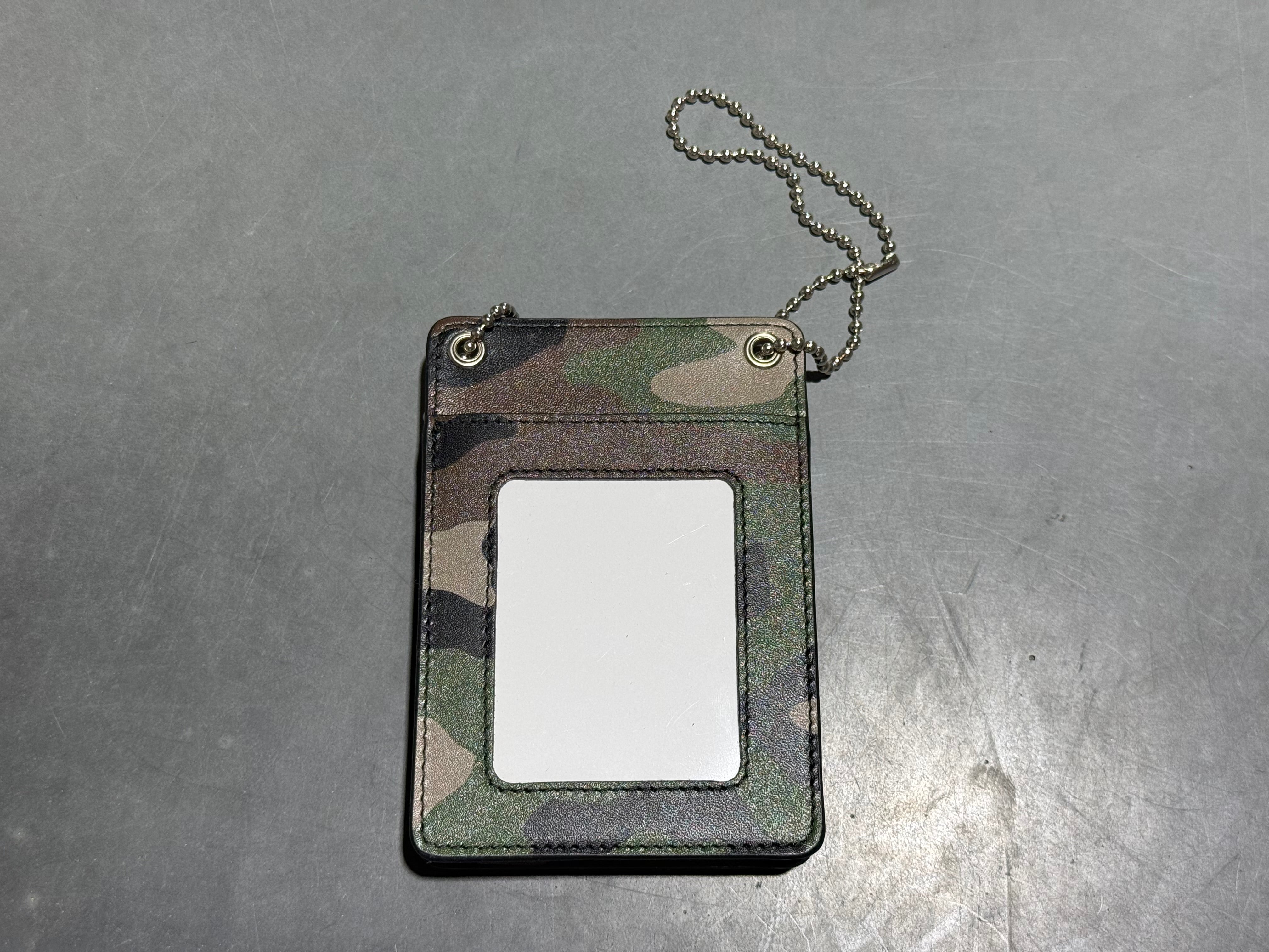 NEW Supreme Leather ID Holder Wallet - Camo