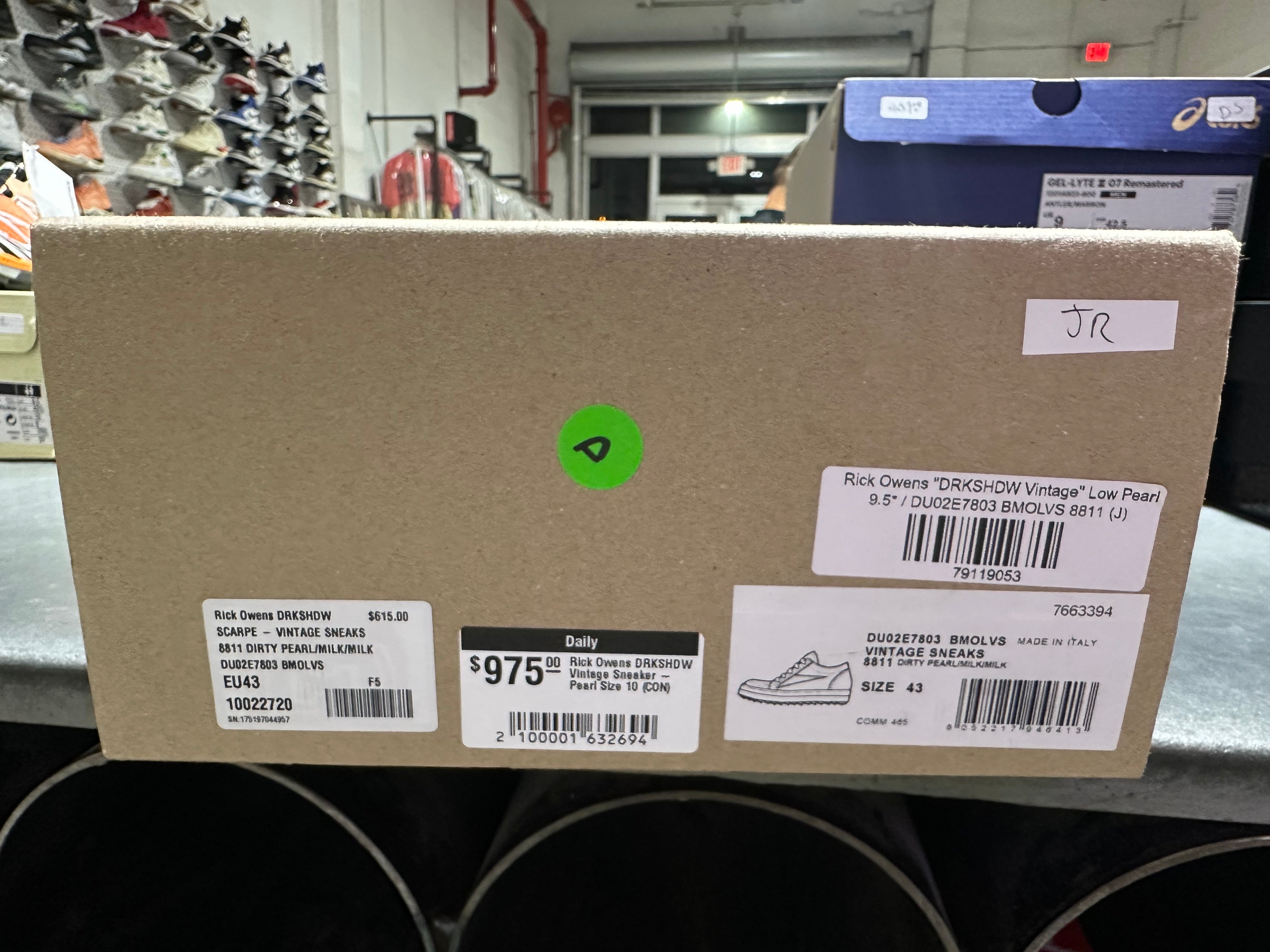 Rick Owens DRKSHDW Vintage Sneaker - Pearl Size 10