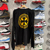 USED Chrome Hearts L/S Pocket Heart Shield Tee - Black/Yellow Size XL