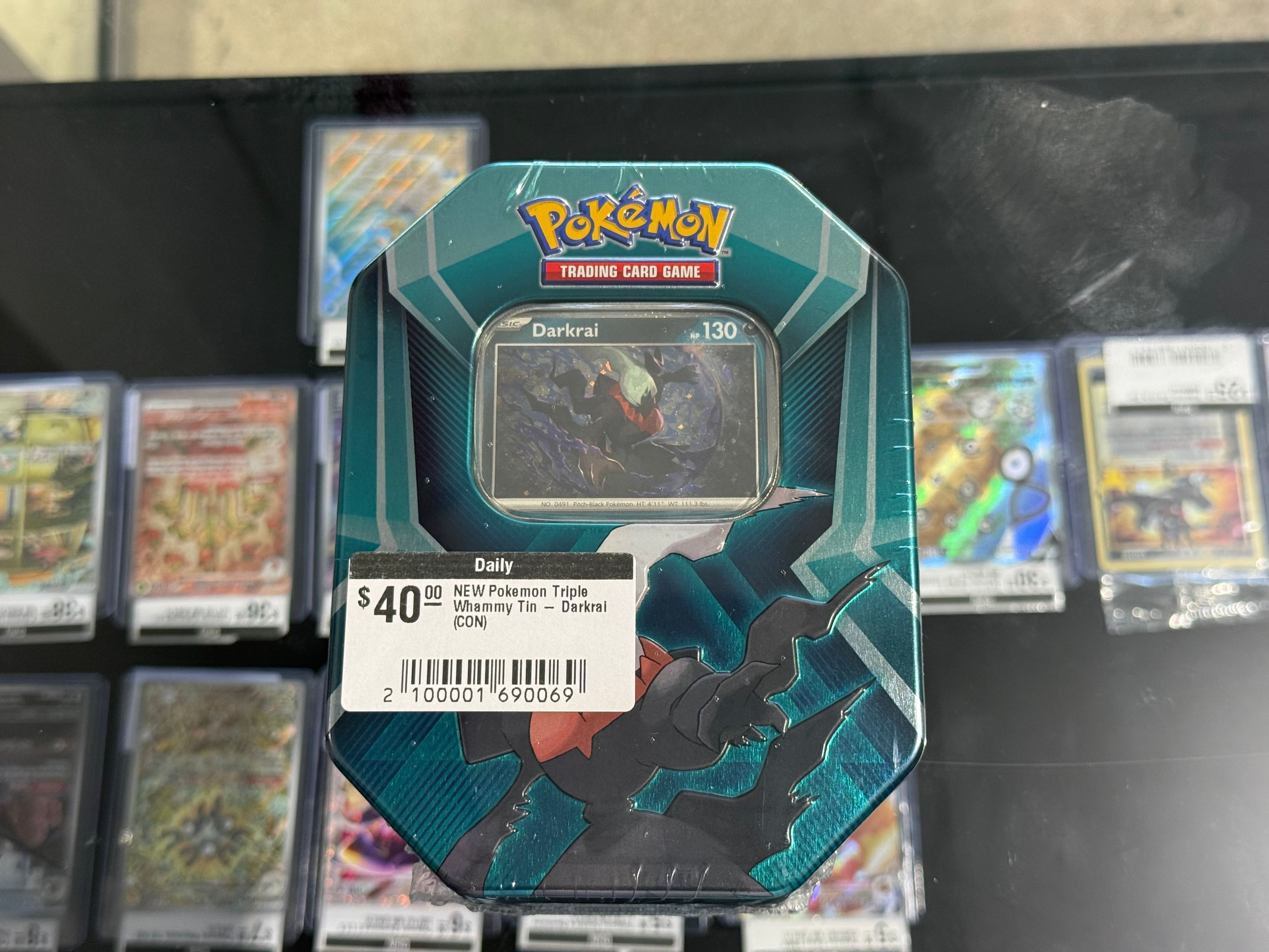 NEW Pokemon Triple Whammy Tin - Darkrai