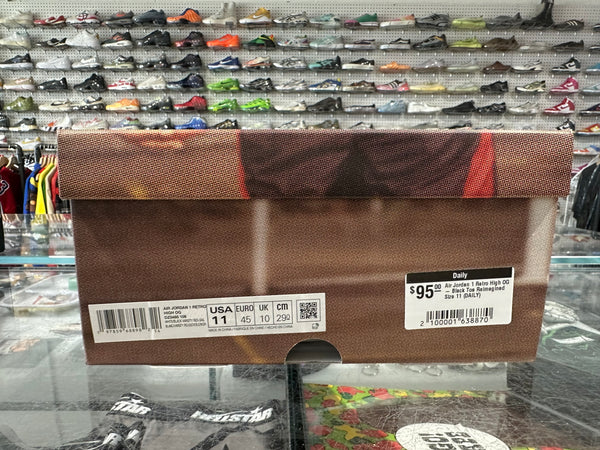 Air Jordan 1 Retro High OG - Black Toe Reimagined Size 11