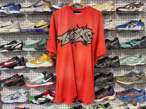 NEW Hellstar Crack Print Tee - Red Size XXL